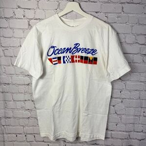 Vintage Single Stitch Cruising Sailing Graphic T shirt White Premier Cruises Siz